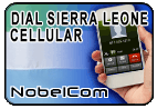 Dial Sierra Leone - Cell