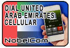 Dial United Arab Emirates - Cell